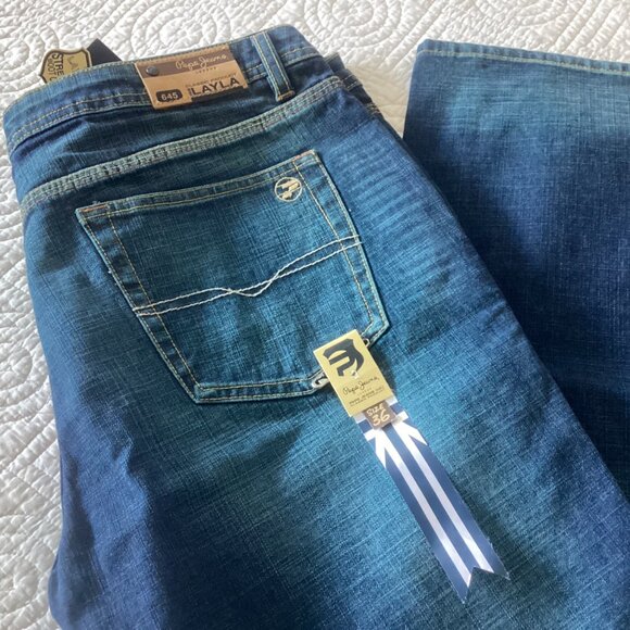 NWT Y2K Vintage Pepe London Jeans Women's US Size 36x32 Flare Layla Style Bootcu - Picture 3 of 16